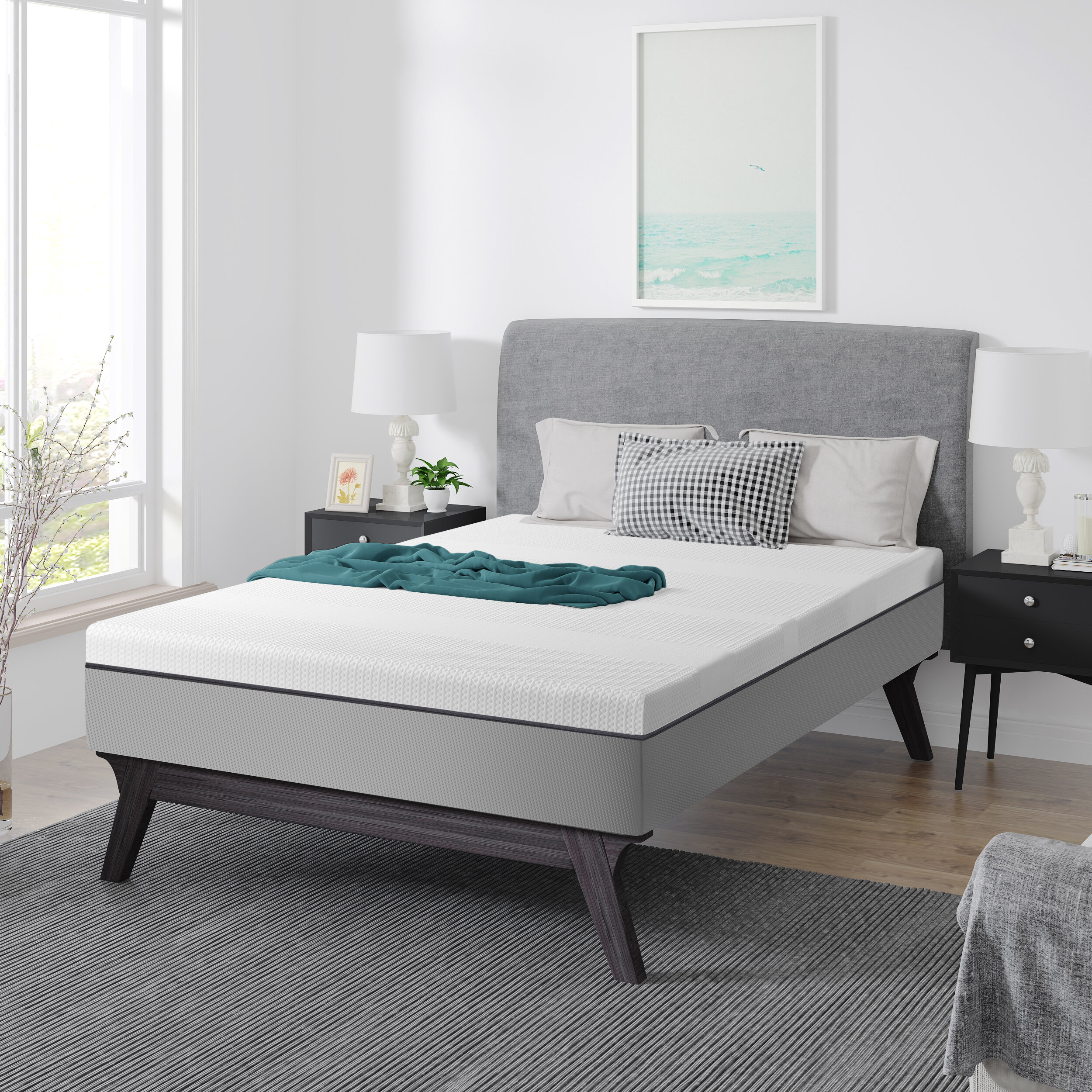 Alwyn Home Ady 12 Medium Charcoal Infused Memory Foam Mattress Wayfair