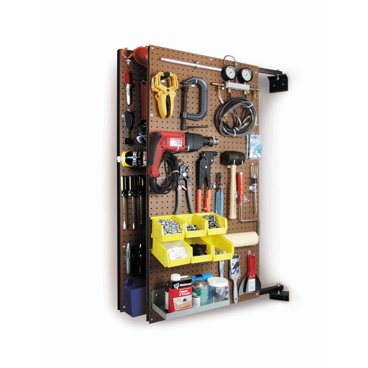 XtraWall 24 In. W x 48 In. H x 1-1/2 In. D Wall Mount Double-Sided Swing  Panel Pegboard