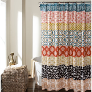 Blue Ticking Shower Curtain Wayfair Vincent Stripe Shower Curtain