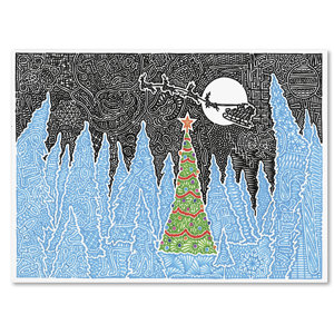 'White Christmas' by Viz Art Ink Graphic Art on Wrapped Canvas