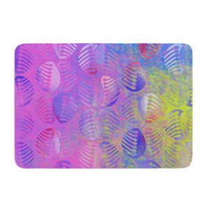 Poddy Combs - Subtle Pastels by Dan Sekanwagi Memory Foam Bath Mat