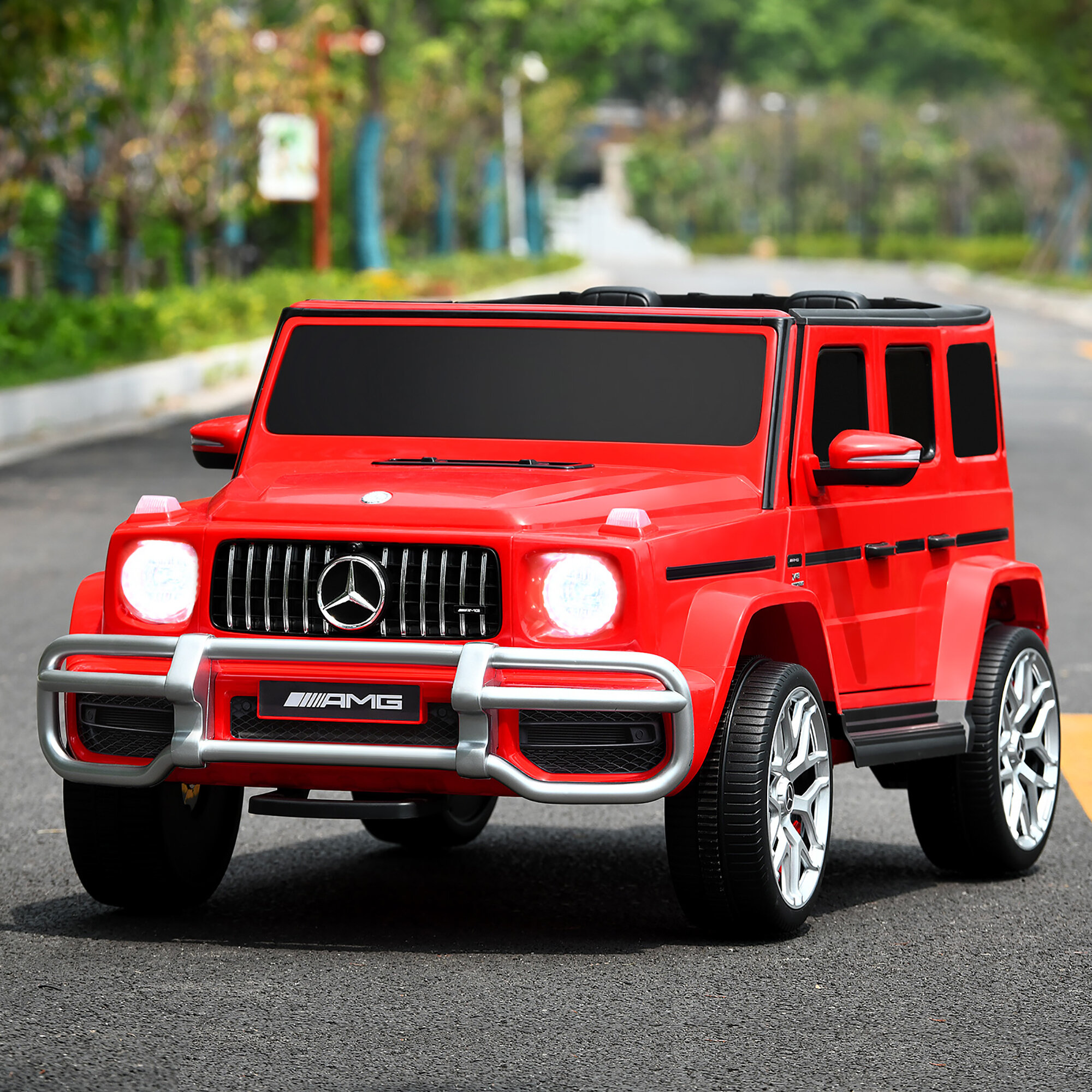 Kids Electric 12V Licensed Mercedes-Benz G63 Ride on Toy Car w/ RC Music RED 