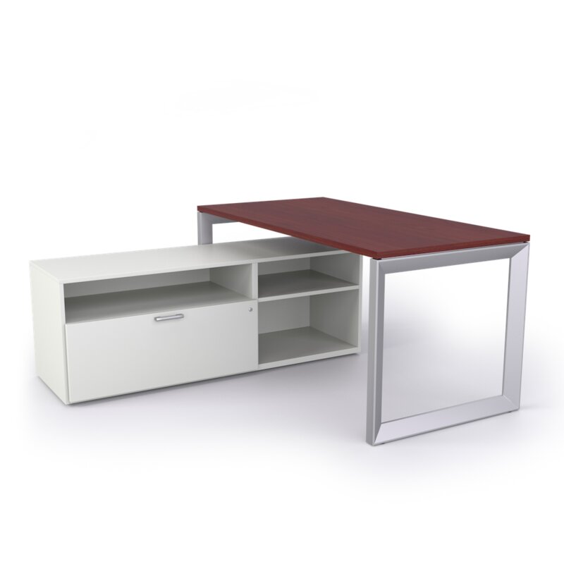 Compel Office Furniture Pivit Desk With Credenza Set Wayfair