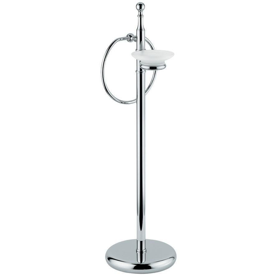 Countertop Free Standing Towel Stand With Soap Dish Countertop Free Standing Towel Stand With Soap Dish