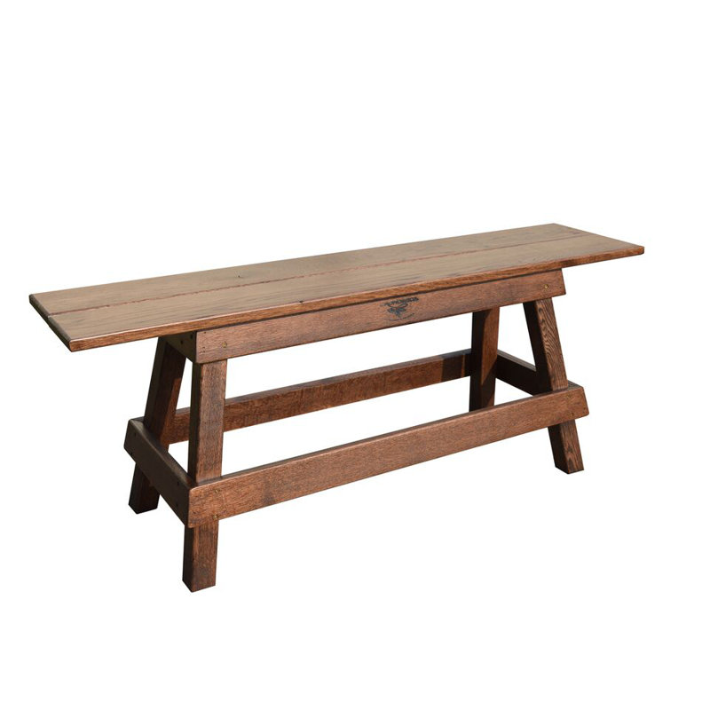Rustic White Oak Garden Bench