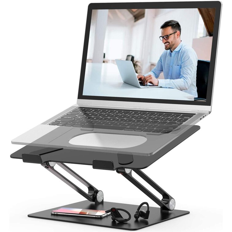 Ergonomic Height Angle Adjustable Computer Laptop Holder Compatible withAll Laptops 11-17 Black Laptop Stand 