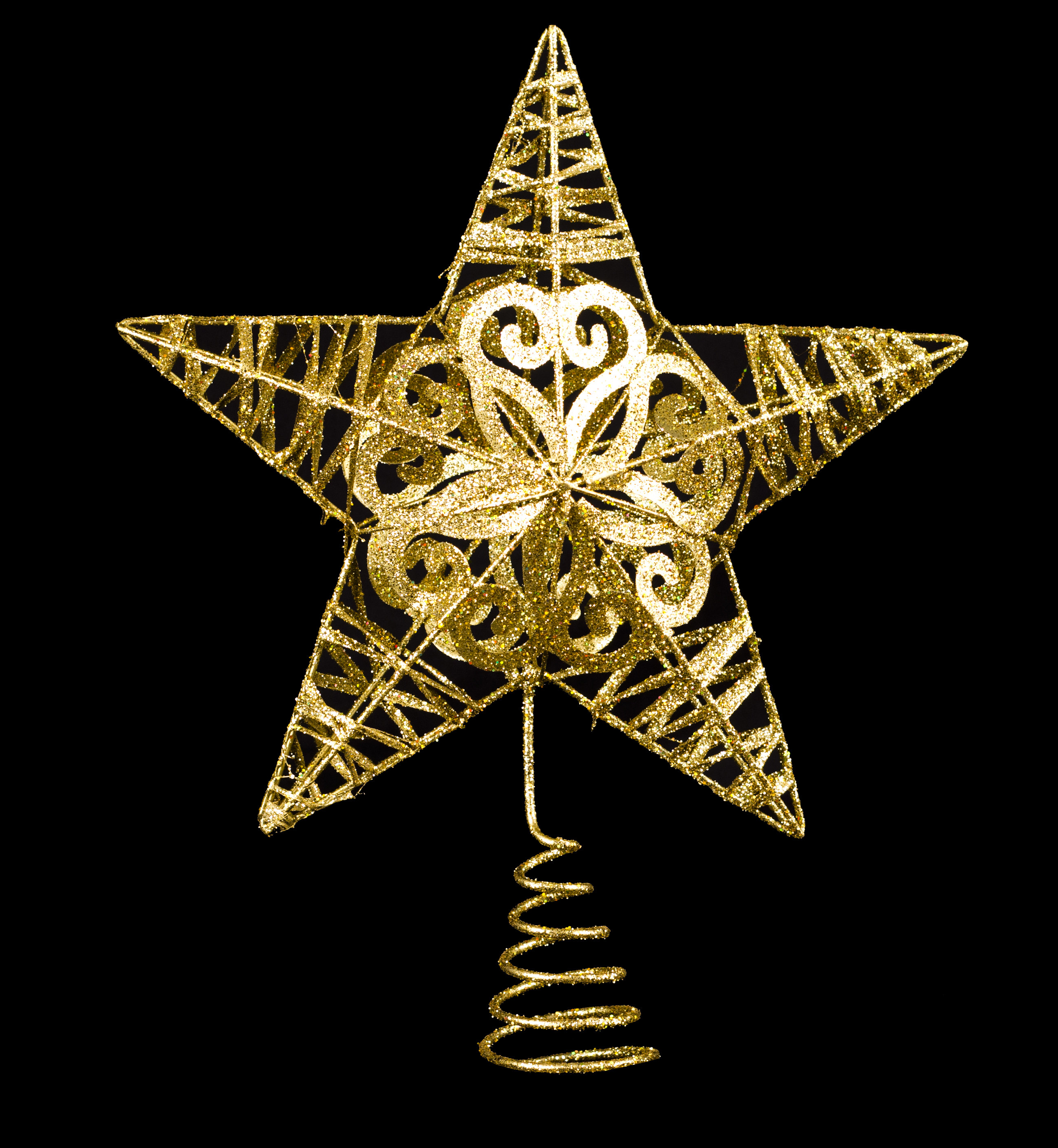 The Holiday Aisle® Glittered Gold Star Tree Topper Wayfair