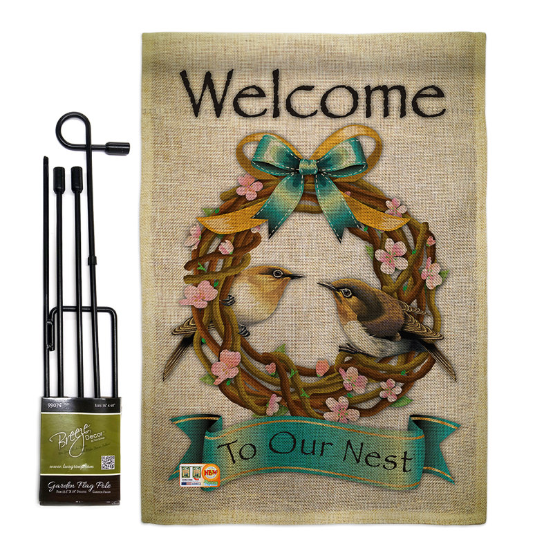 Breeze Decor Welcome To Our Nest Burlap Inspirational Sweet Home