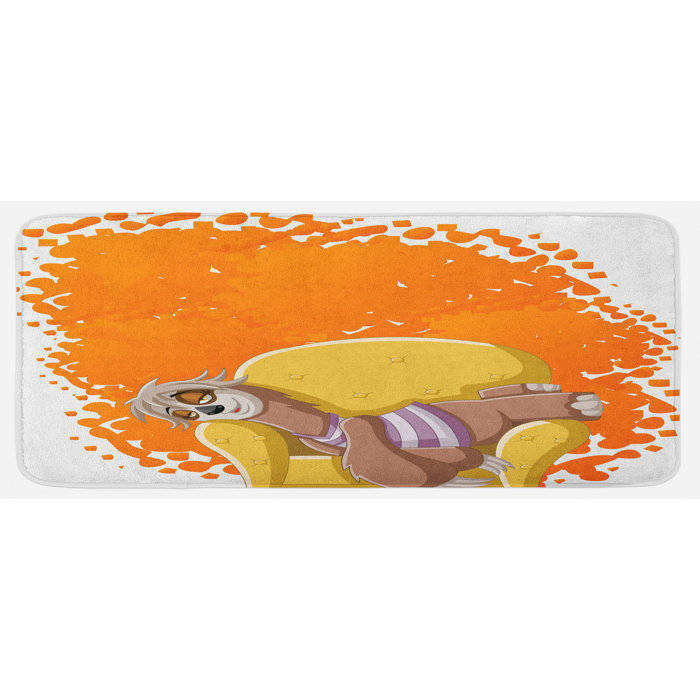 East Urban Home Lazy Female Cartoon Sloth On Sofa Napping On Couch