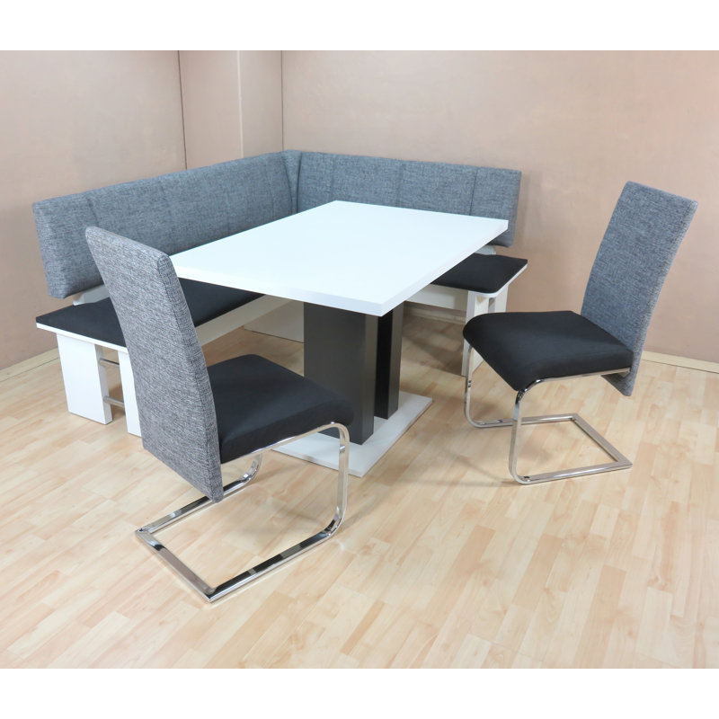 Ebern Designs Essgruppe Zaina Mit 2 Stuhlen Und Einer Eckbank