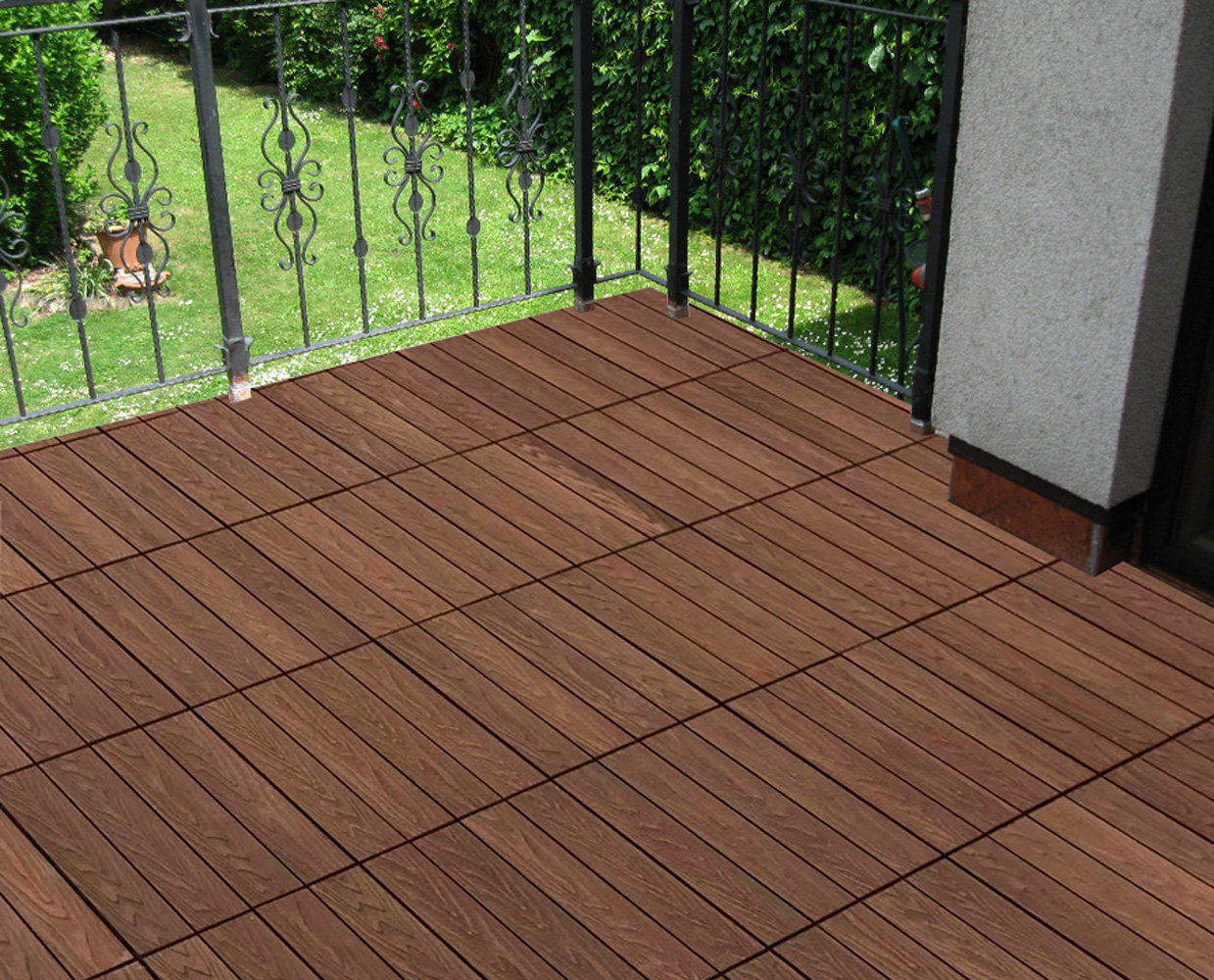 Centuryoutdoorliving 12 X Bamboo Composite Interlocking Deck Bamboo Composite Interlocking Deck