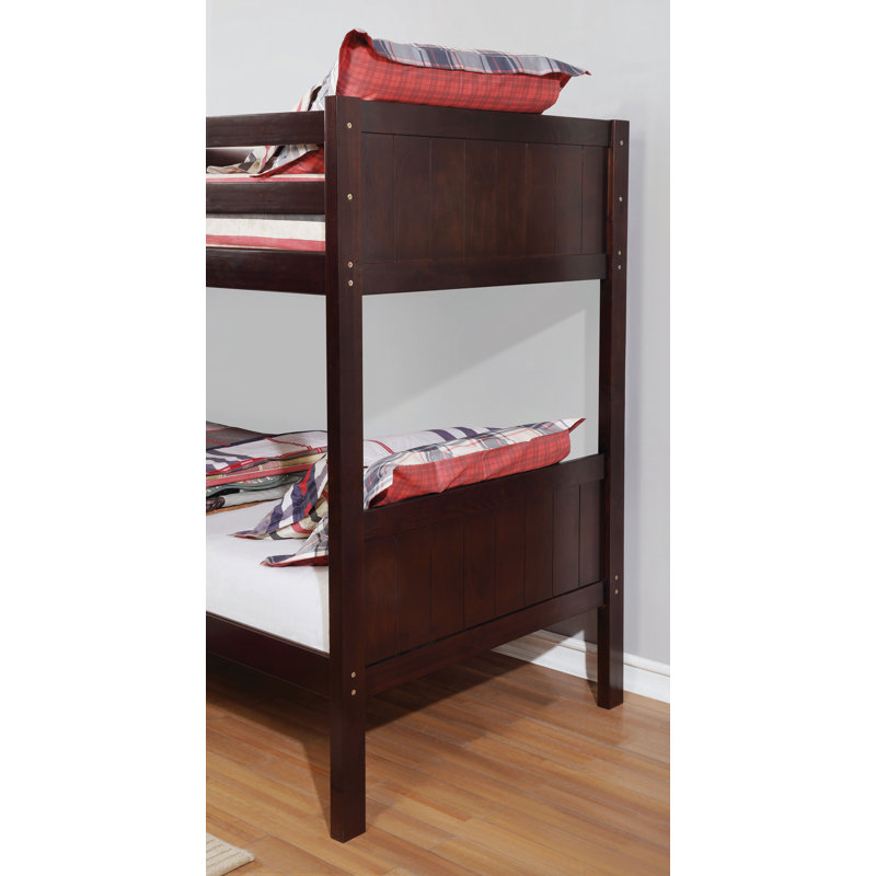 Harriet Bee Sturdivant Twin Over Twin Bunk Bed With Shelves And
