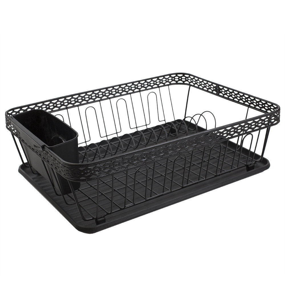 Symple Stuff Lynwood Decorative Stainless Steel Countertop Dish Rack