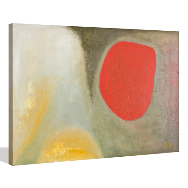 Art Excuse Red Dot 3 Josefa Tscharmann On Canvas In Gray Red