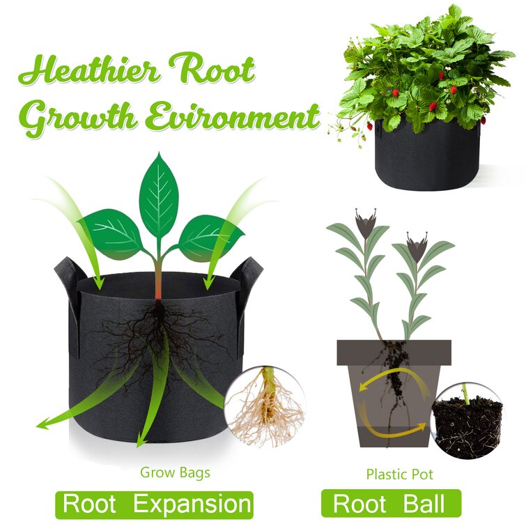 Details about   Round Fabric Pots Plant Pouch Root Container Cultivation Pot Planting Grow Bag