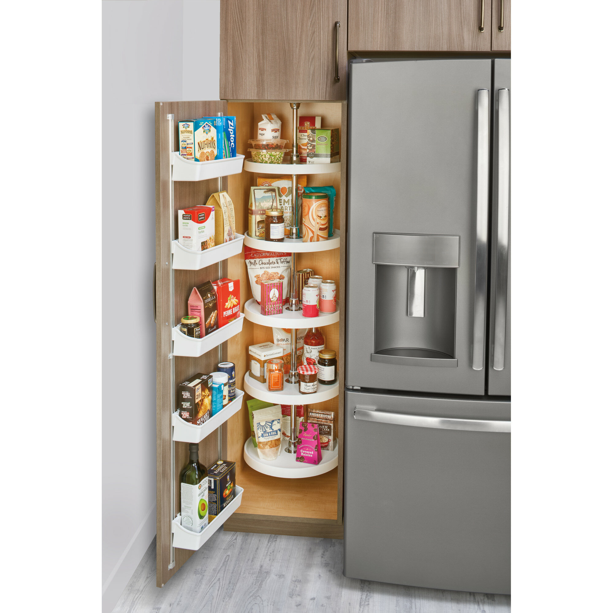 Rev A Shelf Polymer Pantry Full Circle Lazy Susan Pull Out Pantry