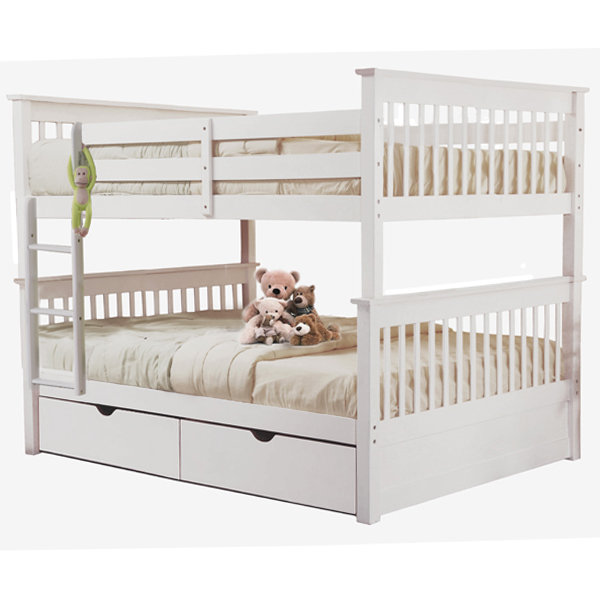 Harriet Bee Raymo Full Over Full Bunk Bed With Trundle Reviews Wayfair Ca