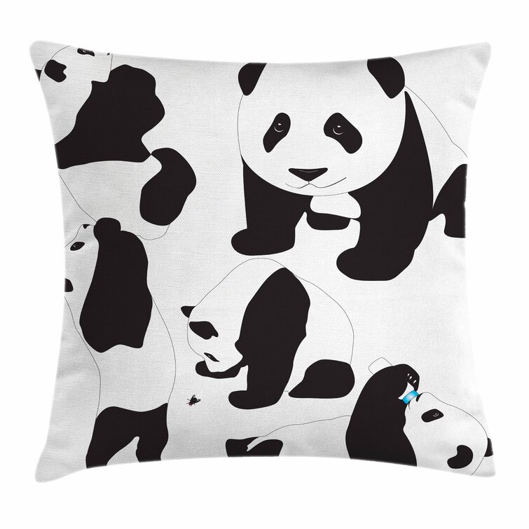 Lovely Panda Fox Panda Cotton Linen Pillow Case Sofa Car Cushion Home Decor