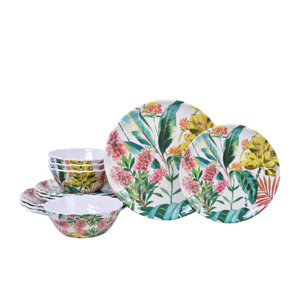 Tamea Melamine 12 Piece Dinnerware Set, Service for 4