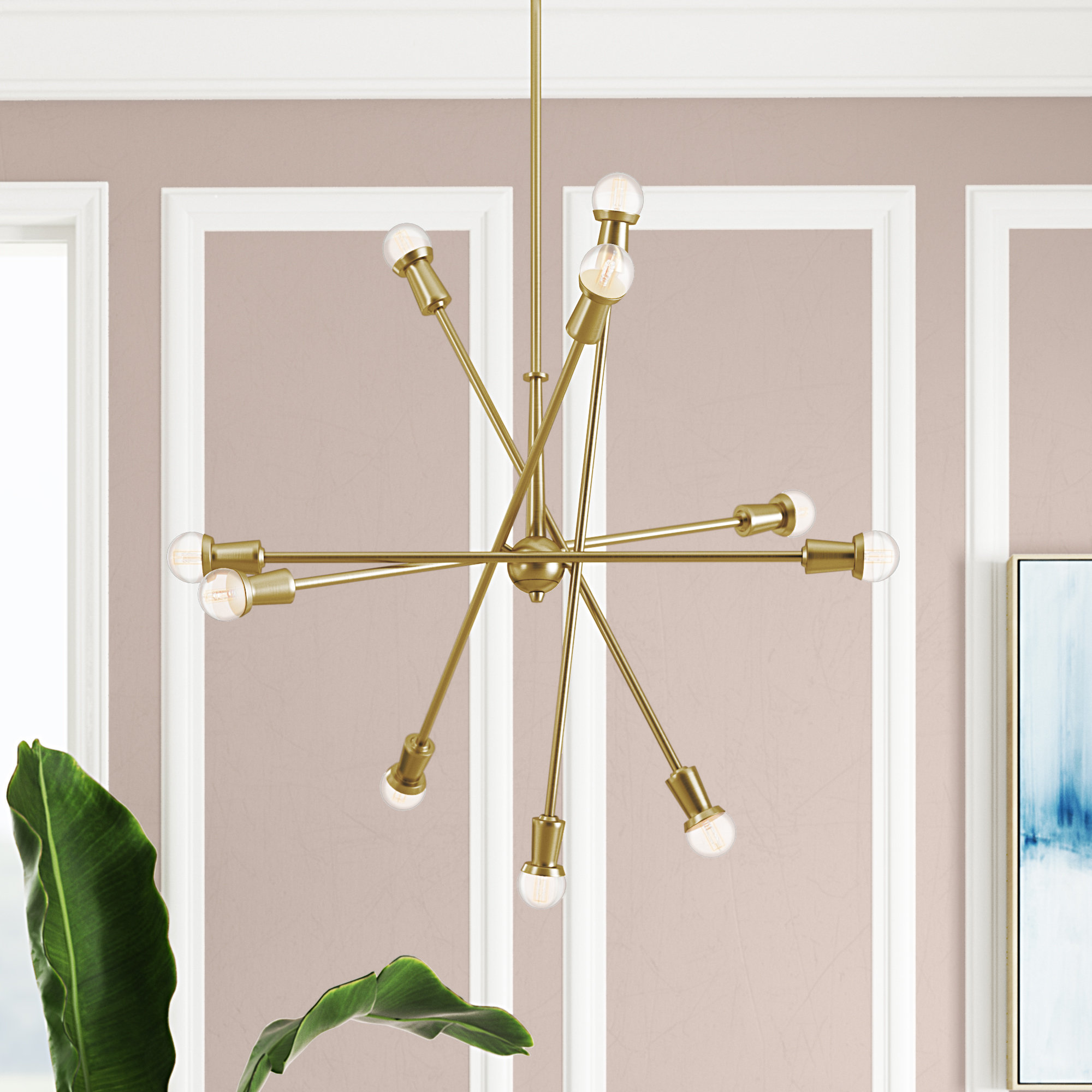 Joss Main Salguero 10 Light Sputnik Modern Linear Chandelier Reviews Wayfair