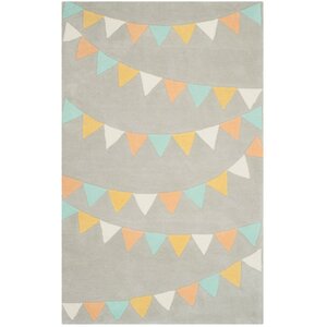 Party Time Hand-Loomed Gray Area Rug