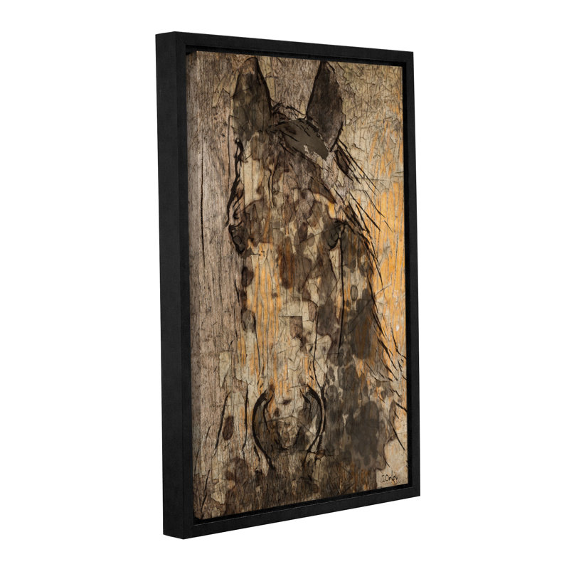 Loon Peak Black Diamond Horse Framed Painting Print On Wrapped