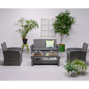 4-Sitzer Loungemöbel-Set Tahiti von Wildon Home