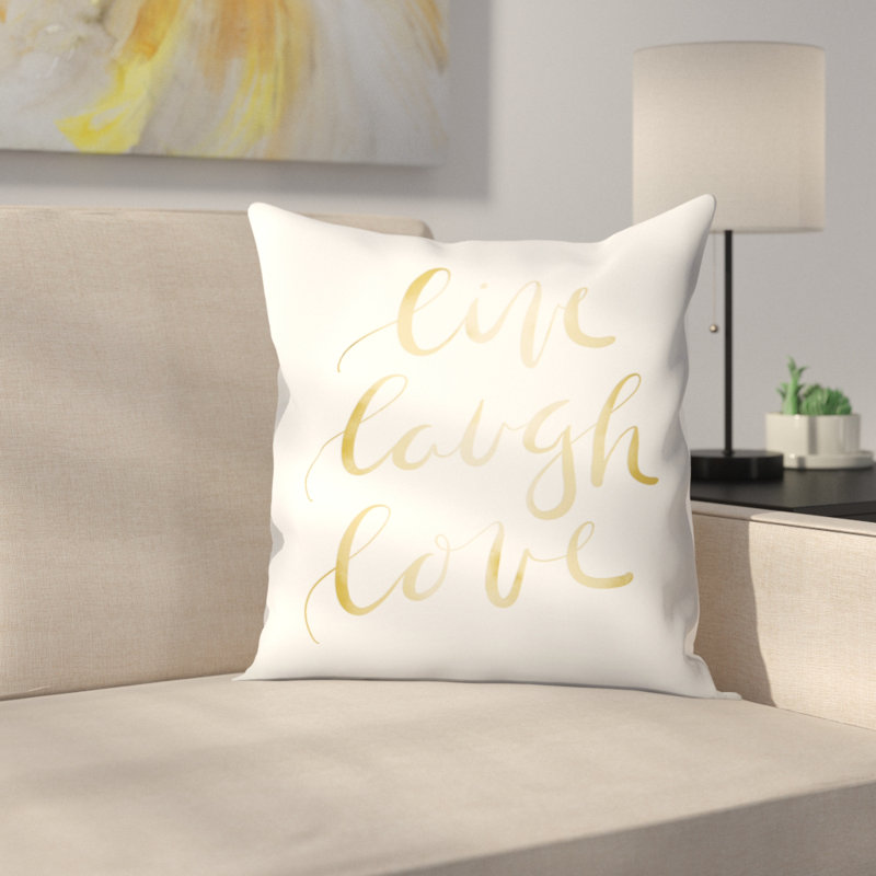 East Urban Home Jetty Printables Live Laugh Love Typography Throw