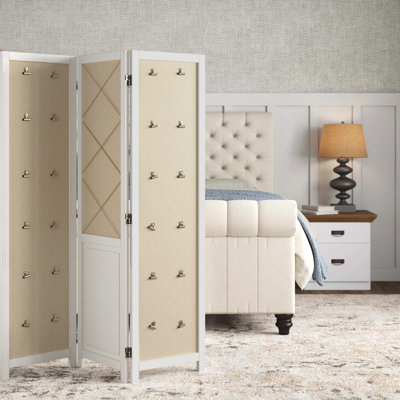 Rocray 49.5" W x 60.7" H 3 - Panel Folding Room Divider