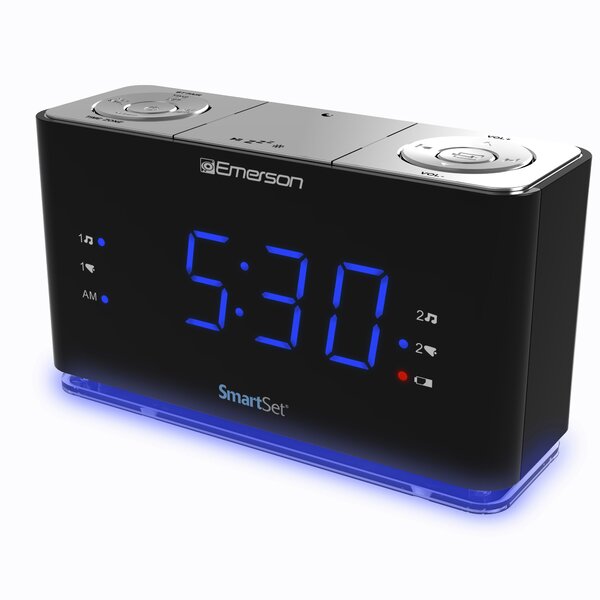 Emerson Radio Corp Smartset Alarm Time Clock Reviews Wayfair