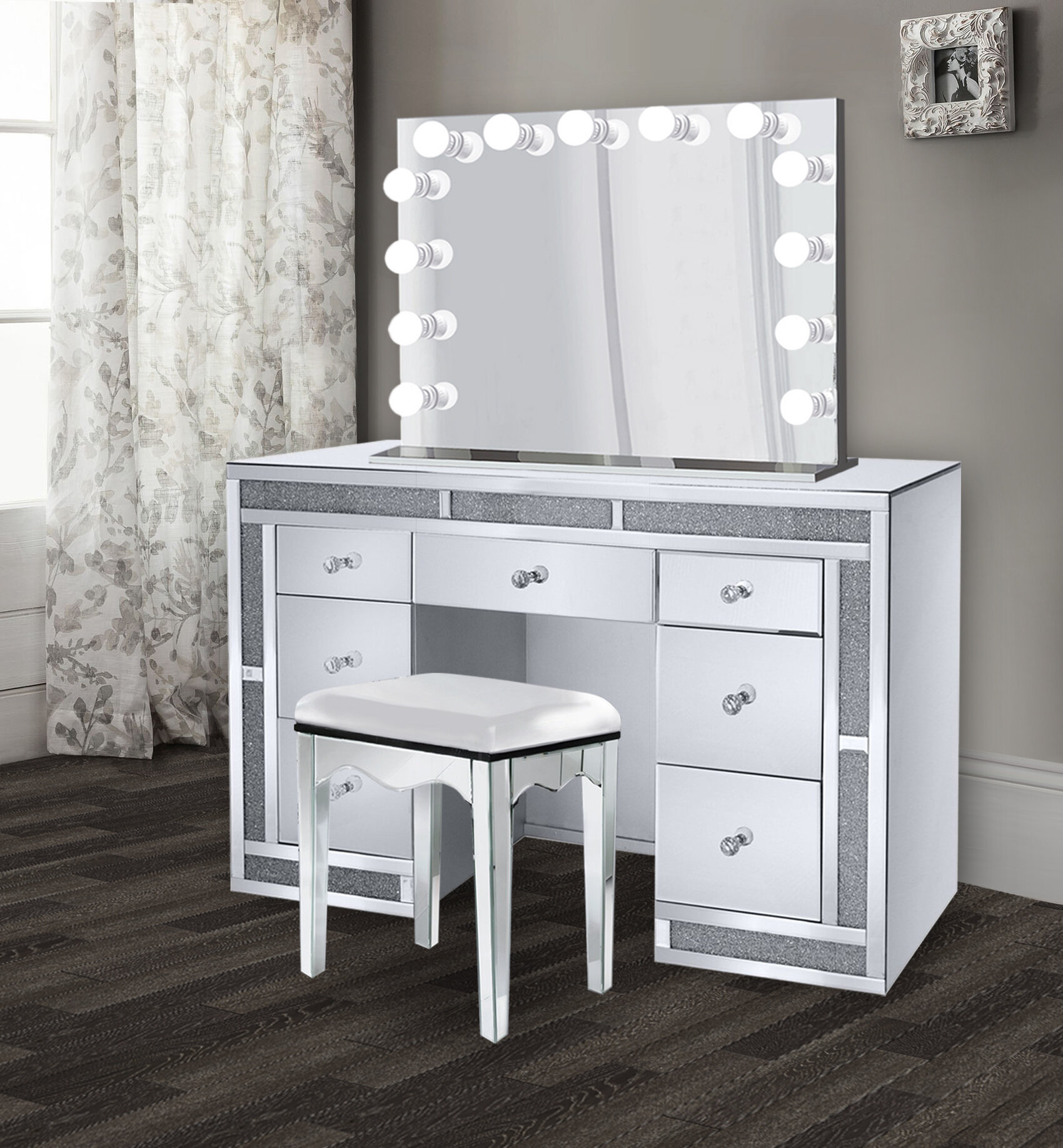 rockland vanity set with mirror