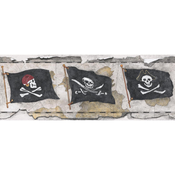 Zoomie Kids Lattin Pirate Flag 15 L X 9 W Children Wallpaper
