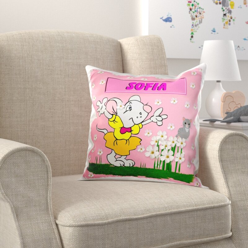 Zoomie Kids Briseno Sofia Decorative Name Specific Childrens Art Pillow Cover Wayfair