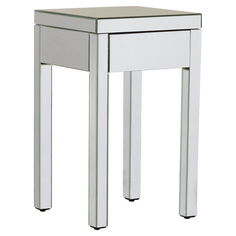 Willa Arlo Interiors Carlos Mirrored End Table With Storage