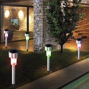 Garden LED Lights Lampost Solar Powered Borders Pathway Driveway Outdoor Patio 