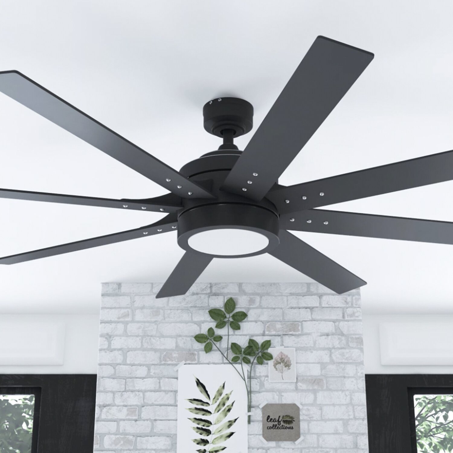Honeywell 62 Xerxes 8 Blade Led Windmill Ceiling Fan With Remote Control And Light Kit Included Reviews Wayfair