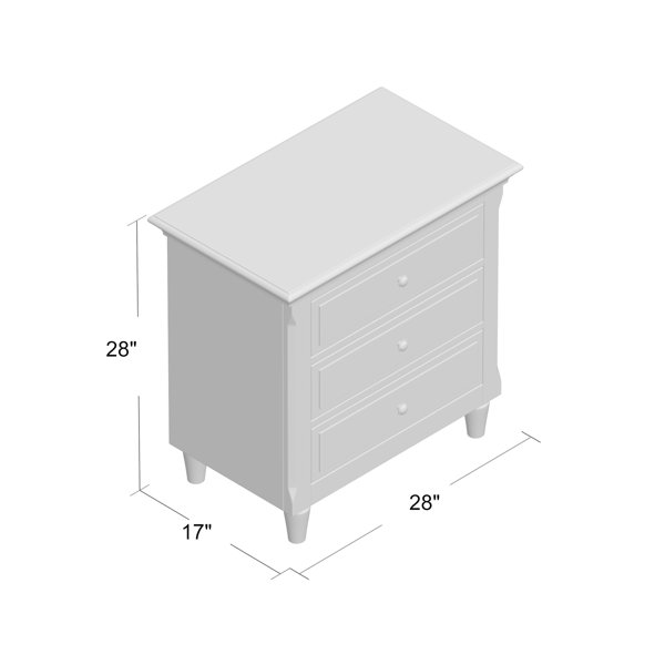 Wickes 3 Drawer Nightstand Reviews Birch Lane