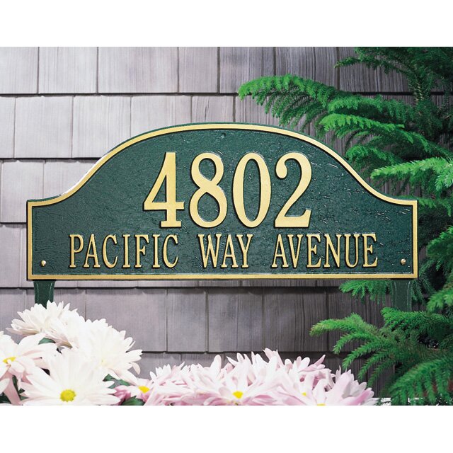 Personalized Address Marker sign Whitehall Admiral arch 