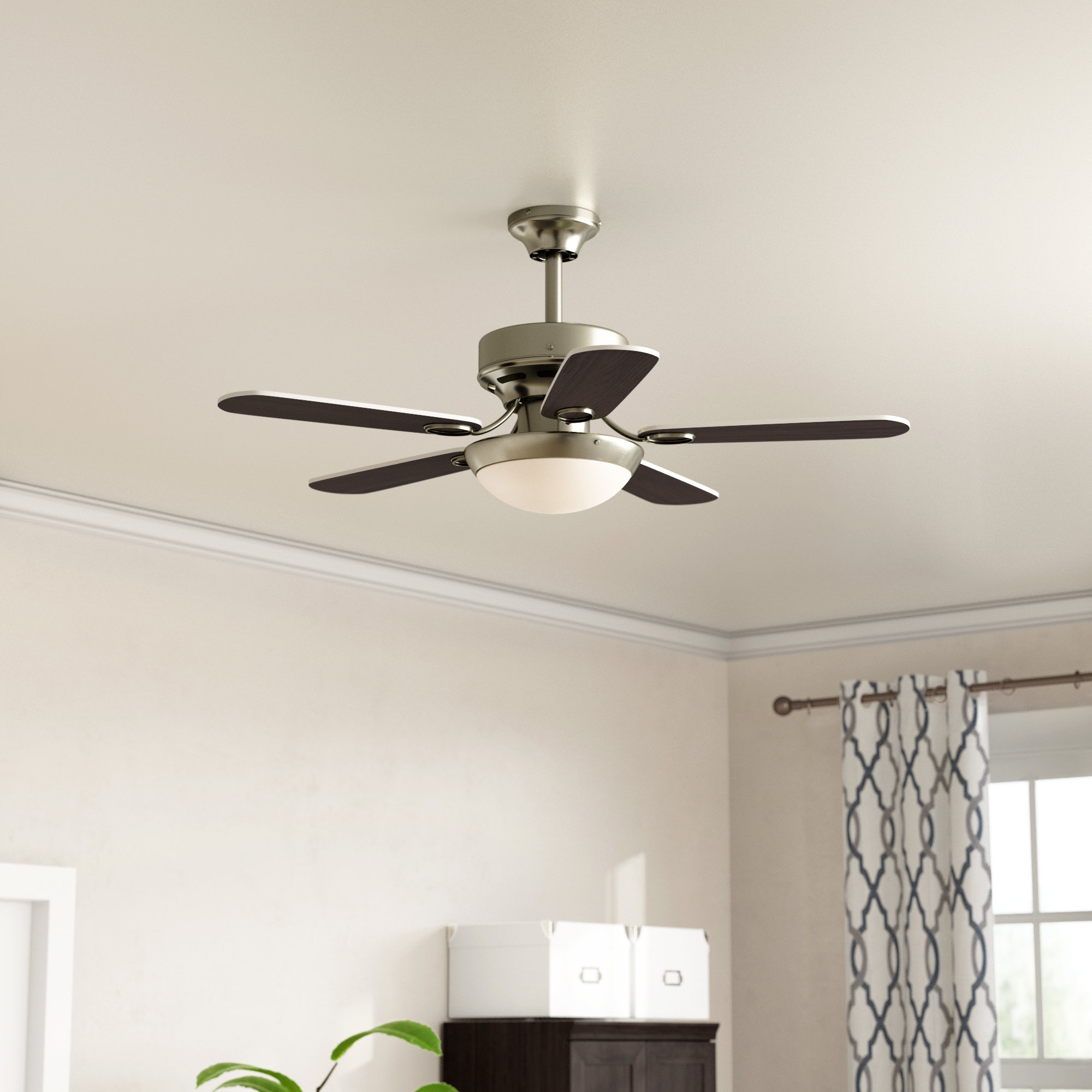 36 Novotny Two Light Reversible 5 Blade Indoor Ceiling Fan