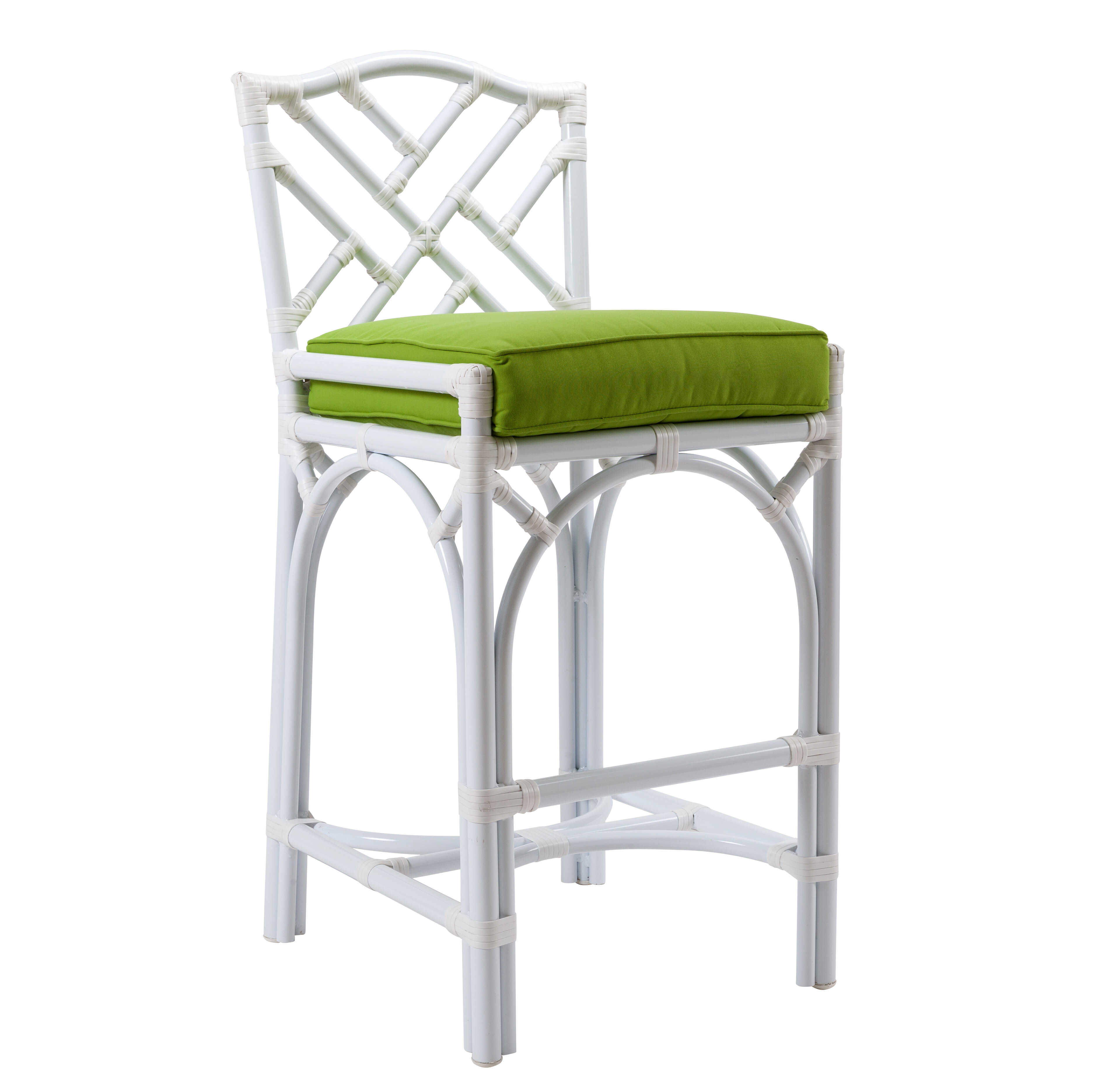 David Francis Furniture Chippendale Patio Bar Stool With Cushion Wayfair