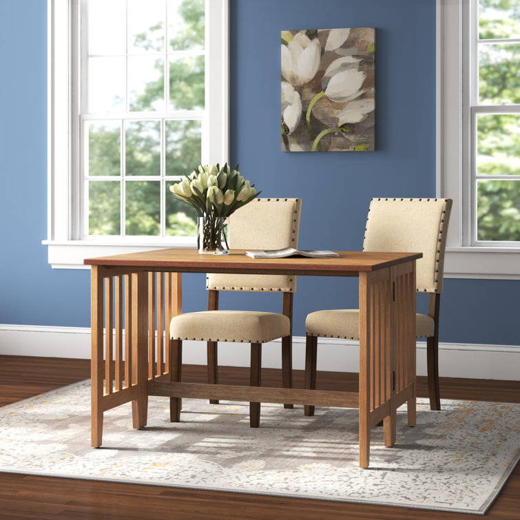 boothby drop leaf rubberwood solid wood dining table