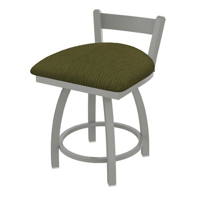 Catalina Metal Vanity Stool Holland Bar Stool Frame Color: Anodized Nickel, Seat Color: Graph Parrot