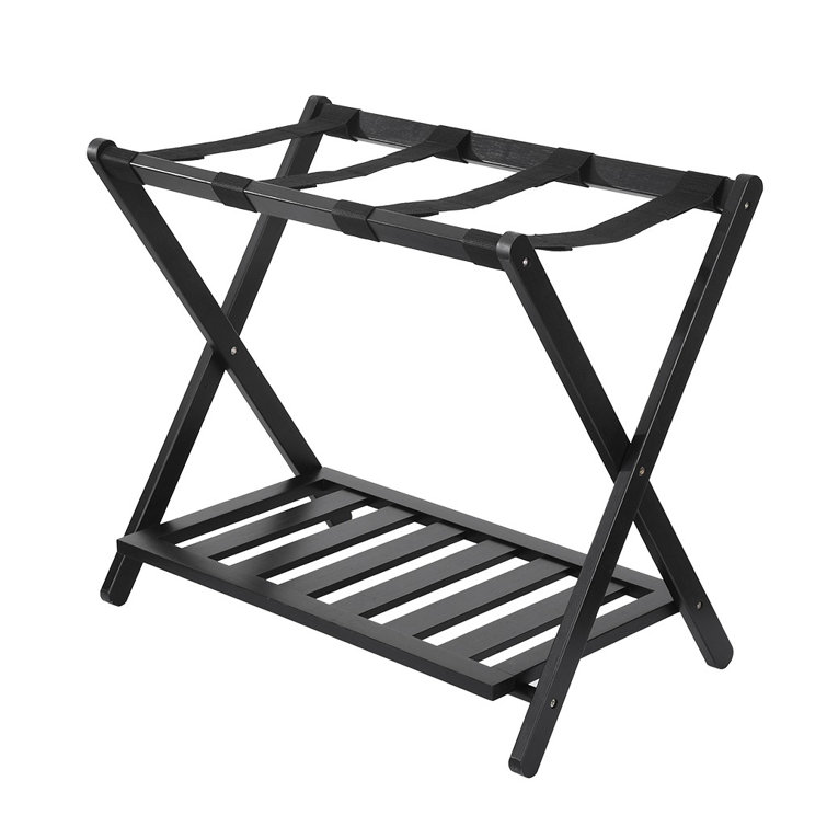 Folding Bamboo Luggage Rack