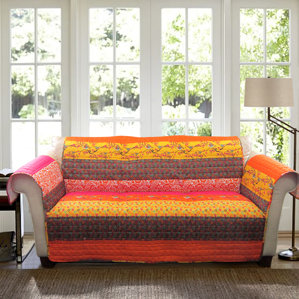 Somerton Box Cushion Sofa Slipcover by World Menagerie