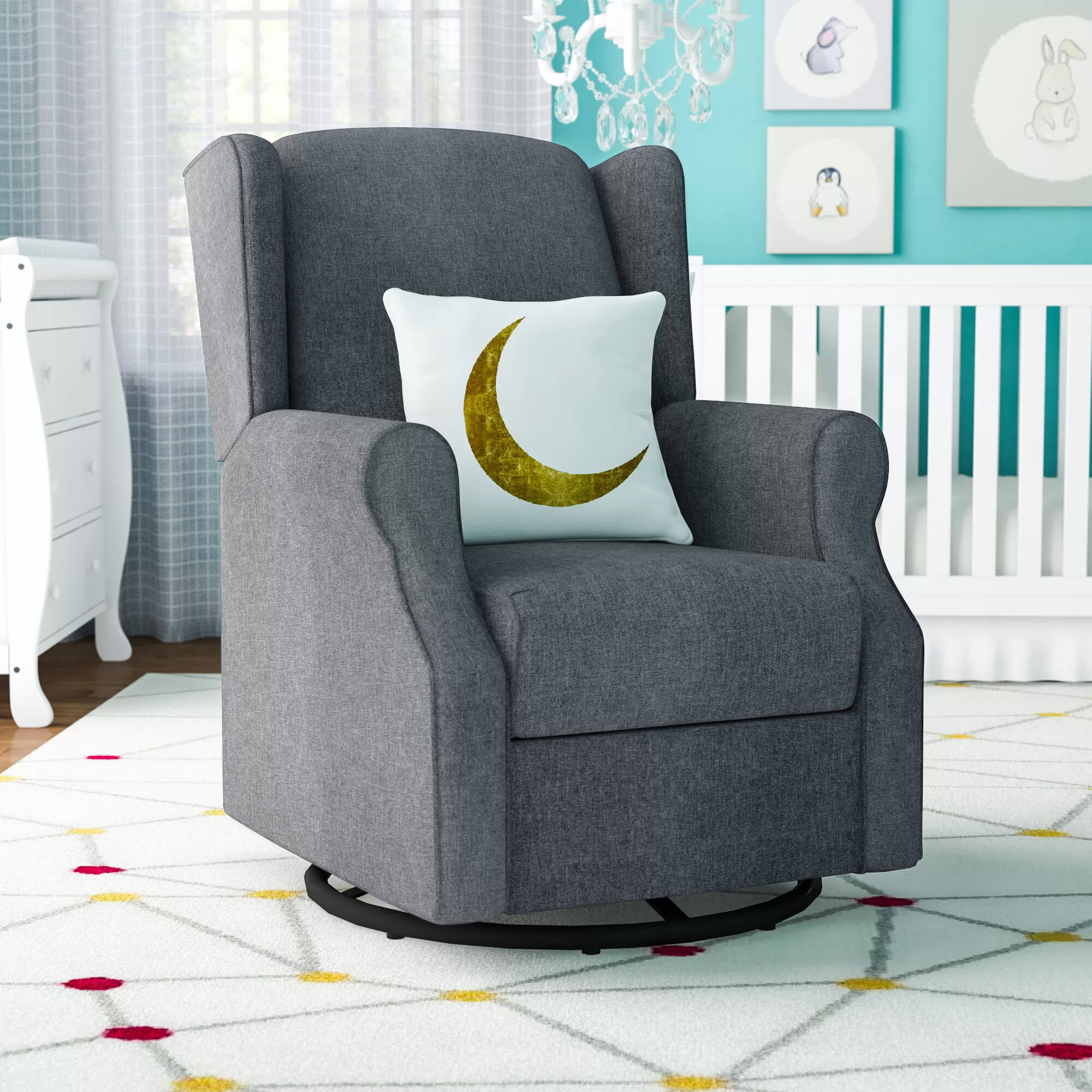 wayfair grey glider