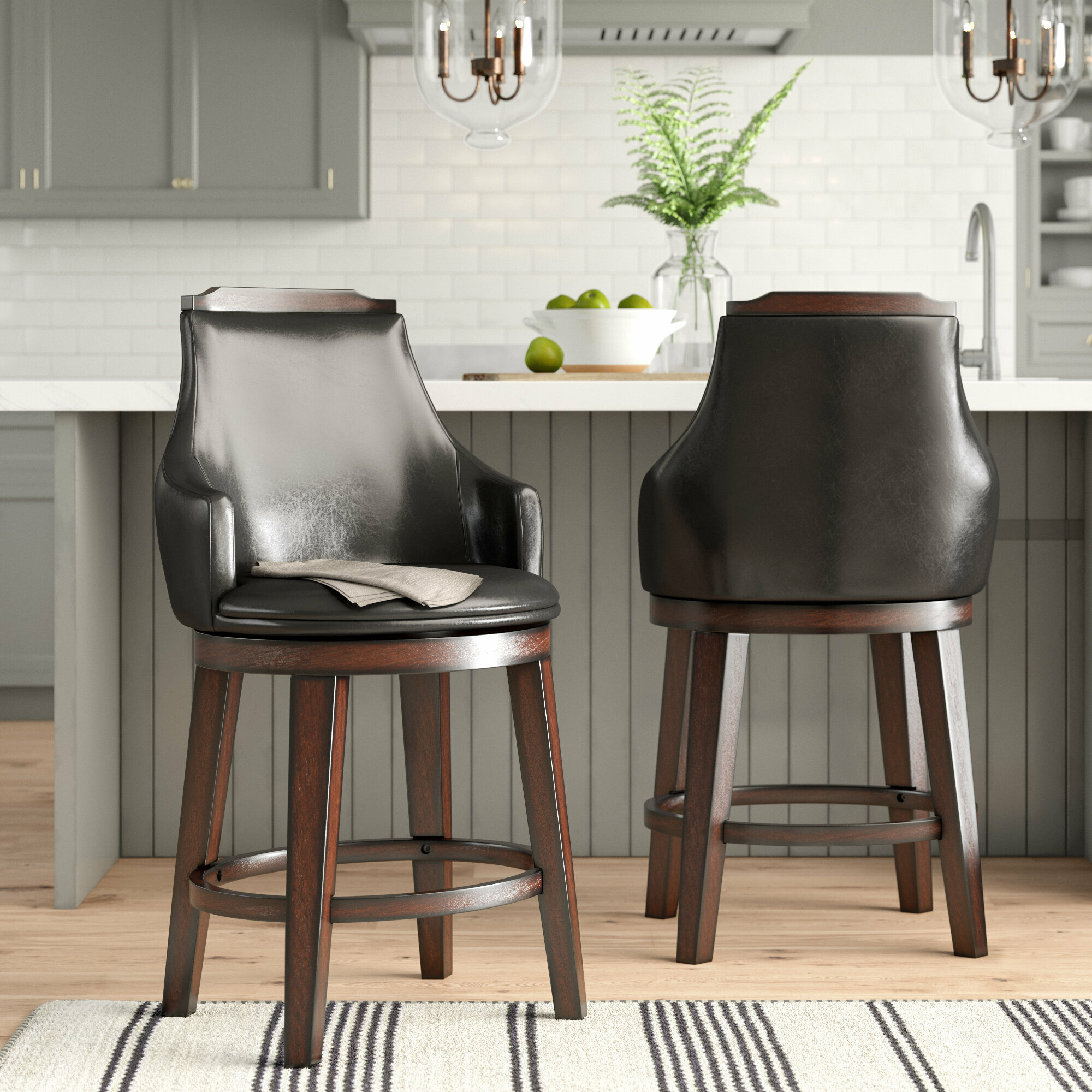 len counter bar stool three posts seat height