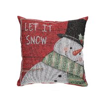 Let It Snow belle Flocons De Neige Joyeux Noël Cadeaux lin Throw Pillow casi 2O4