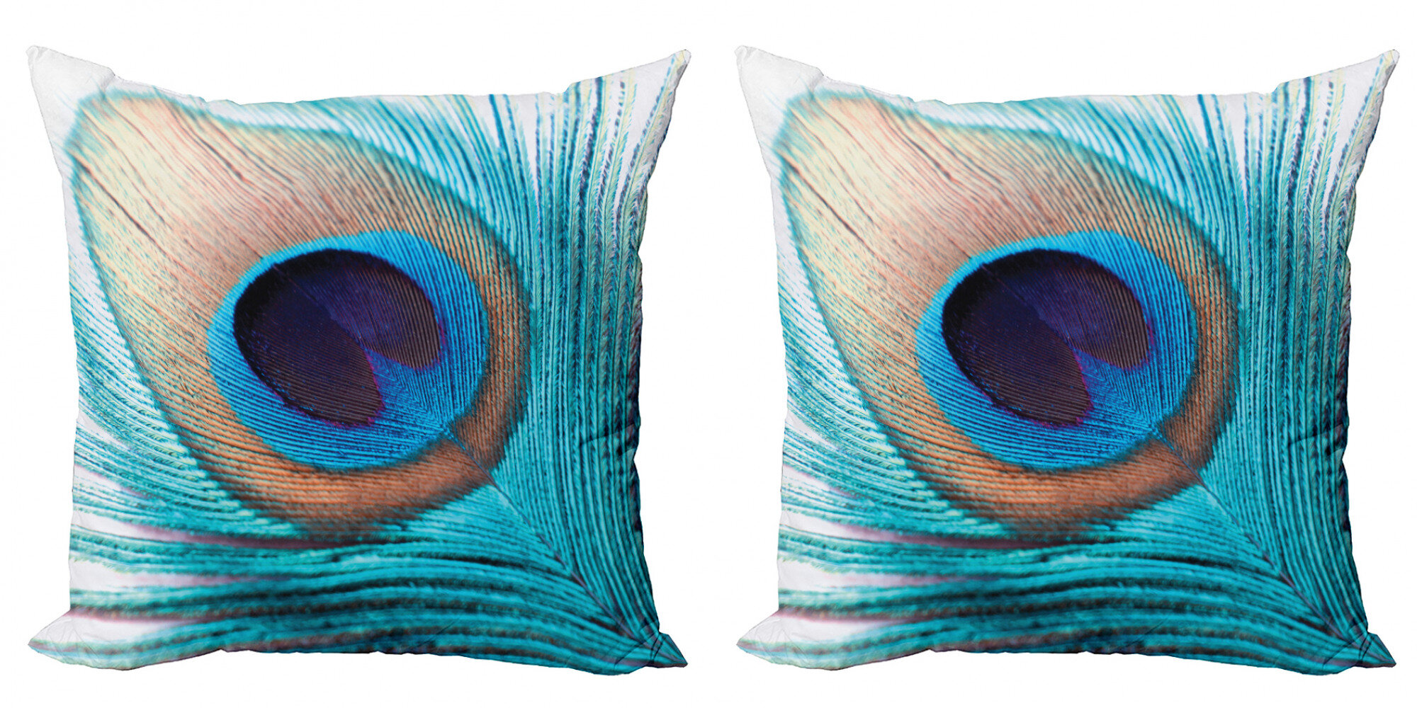 New Living Series Square Throw Pillow Case Cushion Cover Peacock 18" x 18" 