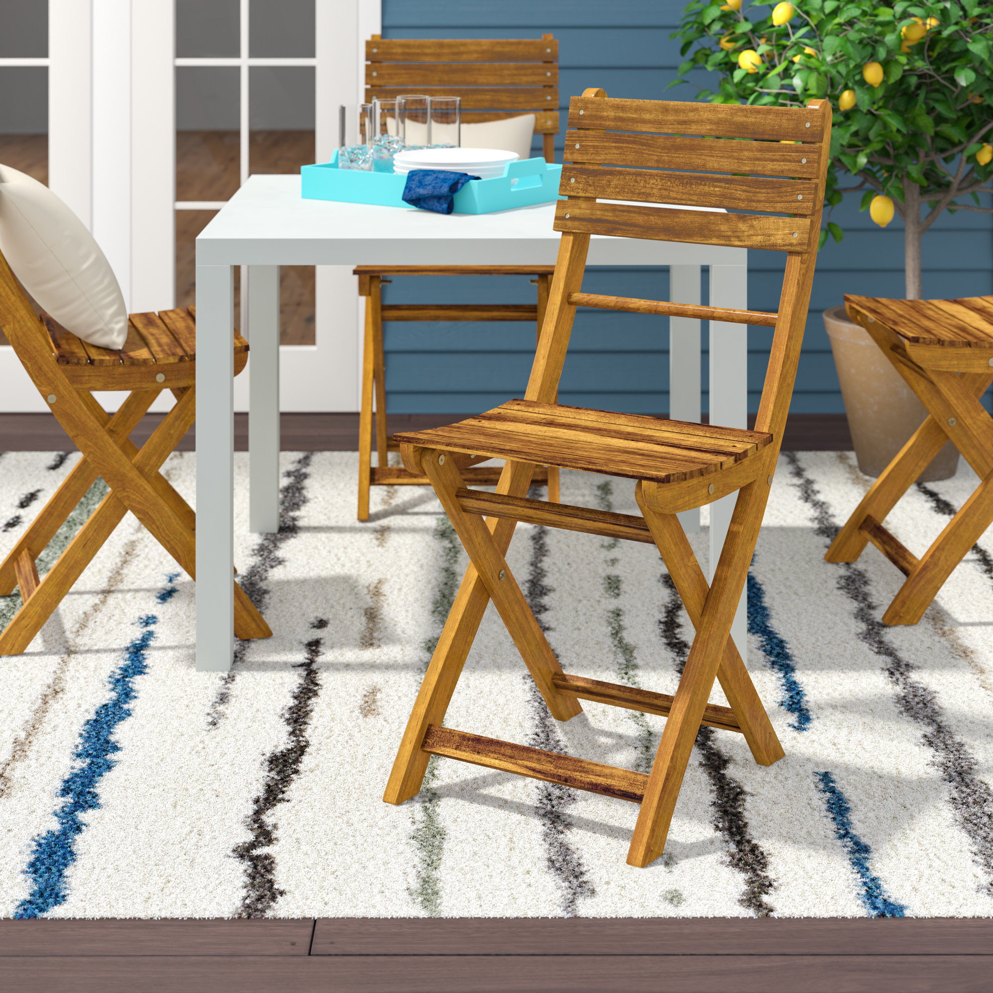 Carthage Folding Patio Dining Chair Reviews Joss Main Carthage Folding Patio Dining Chair
