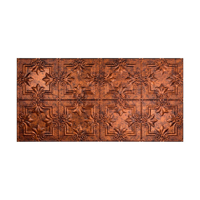 Fasade Regalia 2 Ft X 4 Ft Glue Up Ceiling Tile In Moonstone